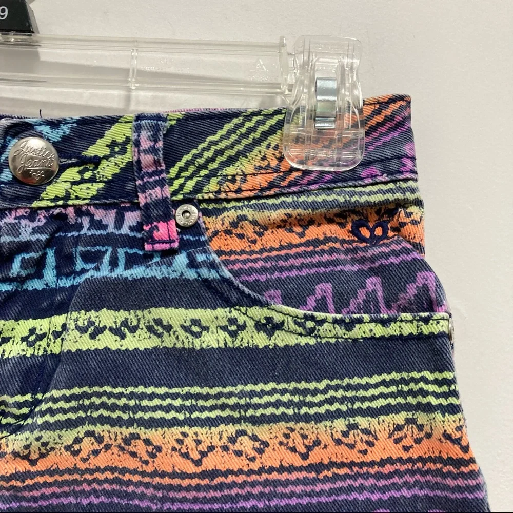 Justice Jean Shorts Multicolored Denim Jorts